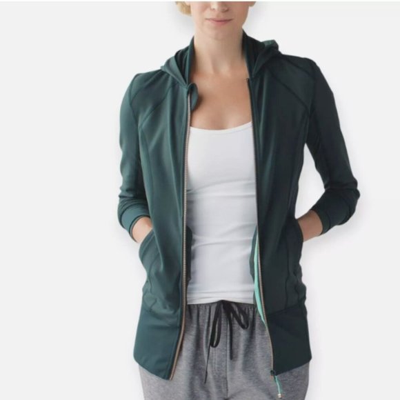 Lululemon Scuba Full-Zip Hoodie - Hunter Green - Size 10 - Picture 2 of 6